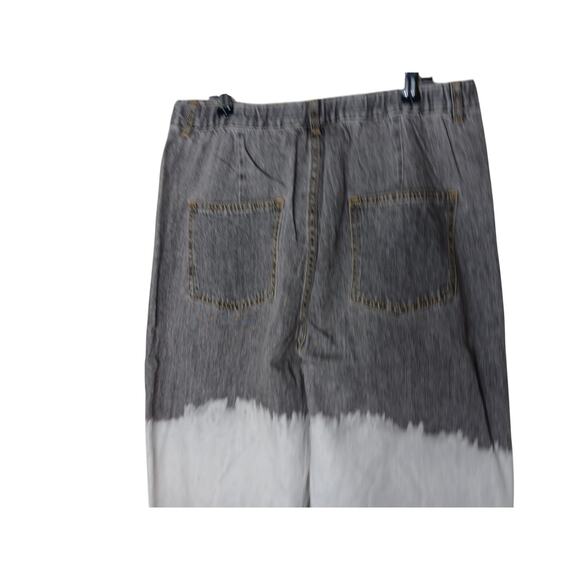 New POL Bleached Black Denim Jogger Pants M | High Waist Ombre Fade SZ M - Picture 15 of 16